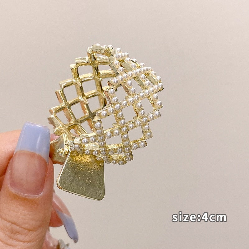 High Ponytail Clip for Women Fashion Metal Hair Claw Girls Clamps Girl Fixed Hairpin Claw Clip Hair accessories Headwear