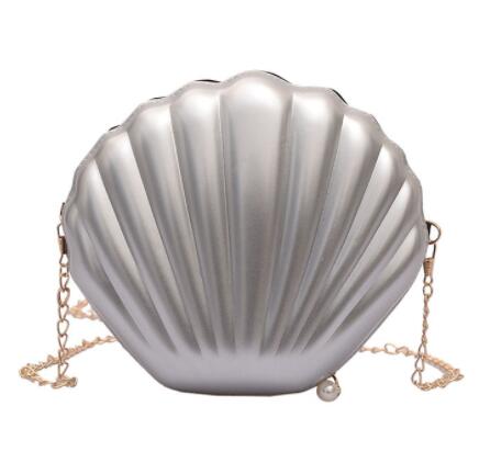 NEW Women Shoulder Handbags Shell Bag Chain Cute Sequins Small Bag Phone Money Pouch Zipper Crossbody Bags for Women Bolsa