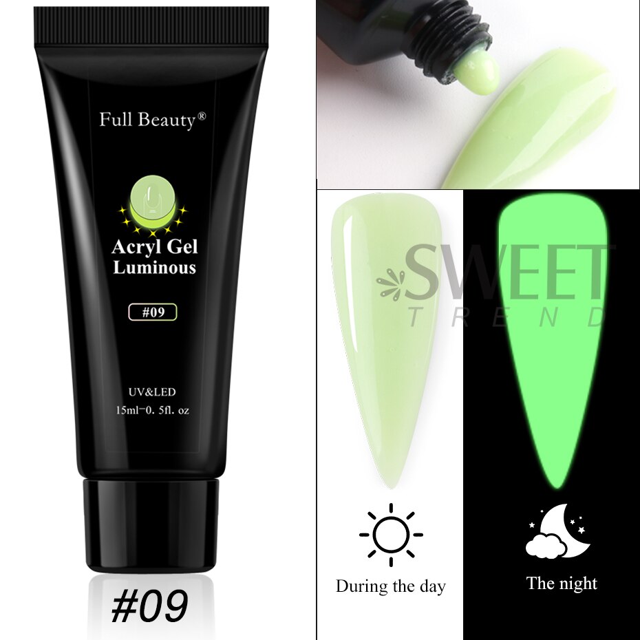 15ml Luminous Glow Nails Acrylic Extension Gel