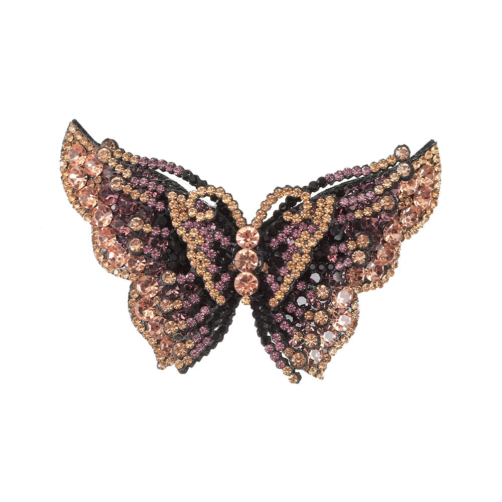 Butterfly Hair Clips Retro For Women Ponytail Hair Accessories Shinning Headwear 2023 Fashion