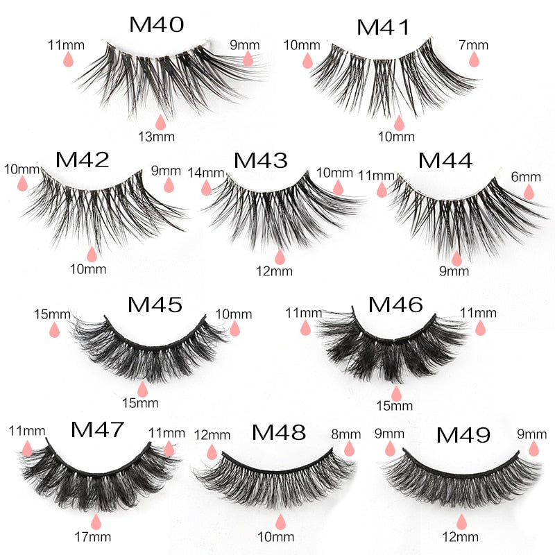 Half Lashes 3D Cat Eye Lashes Natural Look Fluffy Corner Eyelashes 3/5/10 Pairs Wispy Half False Eyelashes Faux Mink Makeup