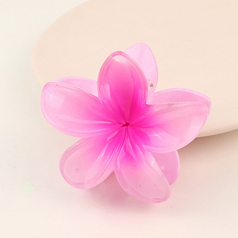 Fashion Women Beach Vacation Bohemia Egg Flower Hair Clips Flower Large Hair Claw Hairpin Women Girls Accessories