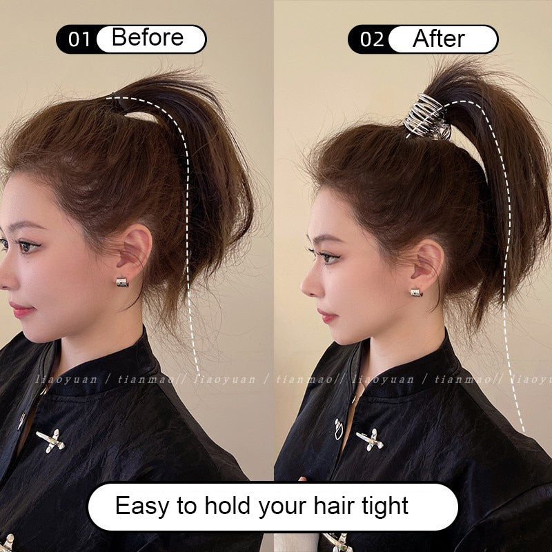 High Ponytail Clip for Women Fashion Metal Hair Claw Girls Clamps Girl Fixed Hairpin Claw Clip Hair accessories Headwear