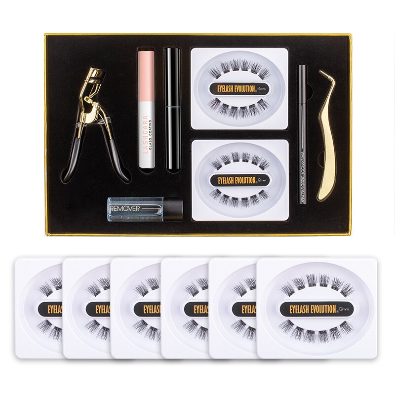 FinyDreamy 96 Clusters Eyelash Extension Kit Strong Hold Glue Volume Dovetail Individual Lashes Natural Makeup