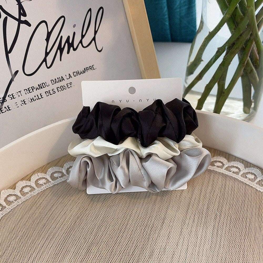 4pcs/set Silk Elastic Hair Band scrunchies