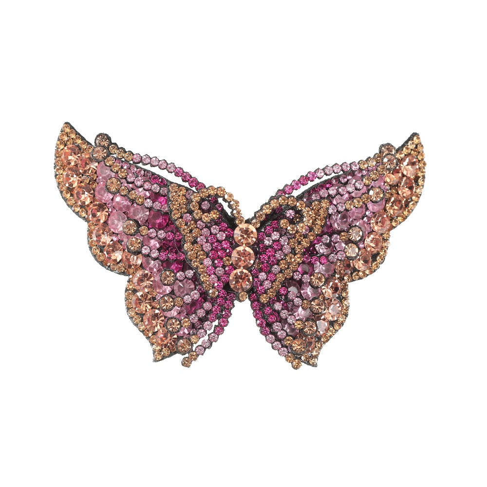 Butterfly Hair Clips Retro For Women Ponytail Hair Accessories Shinning Headwear 2023 Fashion