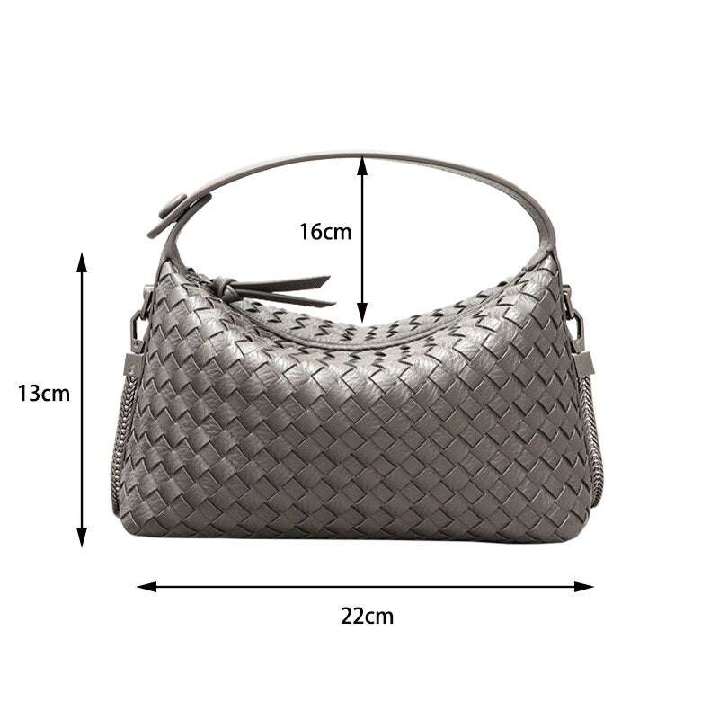 Women's Weave Totes Shoulder Bag Luxury Designer Fashion Crossbody Ladies High-Quality Purses Mobile Phone Bags 2023 NEW