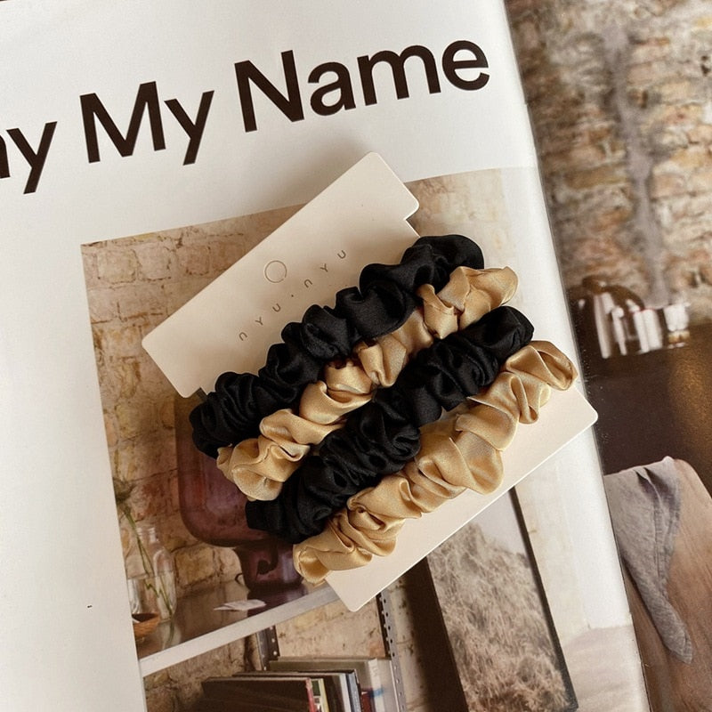 4pcs/set Silk Elastic Hair Band scrunchies