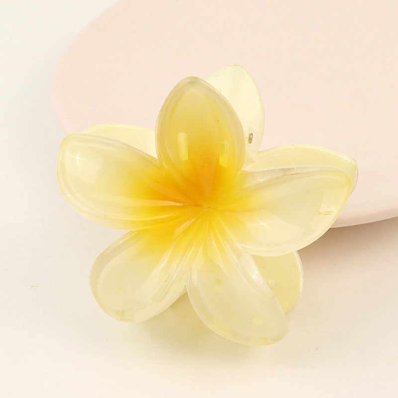 Fashion Women Beach Vacation Bohemia Egg Flower Hair Clips Flower Large Hair Claw Hairpin Women Girls Accessories