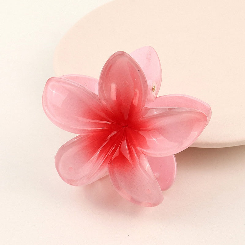 Fashion Women Beach Vacation Bohemia Egg Flower Hair Clips Flower Large Hair Claw Hairpin Women Girls Accessories