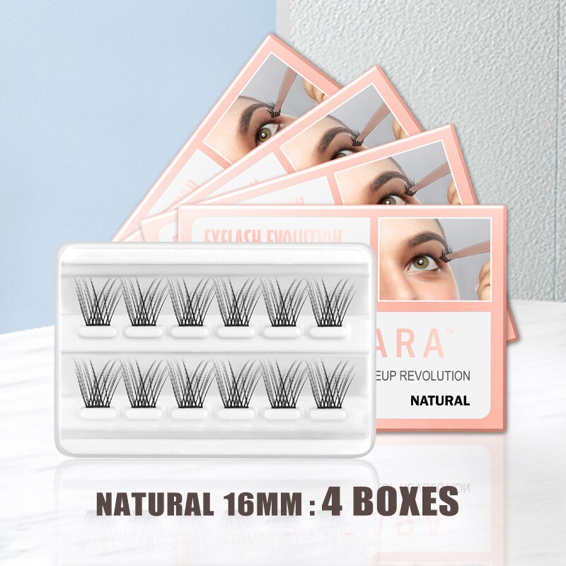 FinyDreamy DIY Cluster Eyelash Extension Kit Volume Individual Lashes Glue for Eyelashes Coating Tweezer