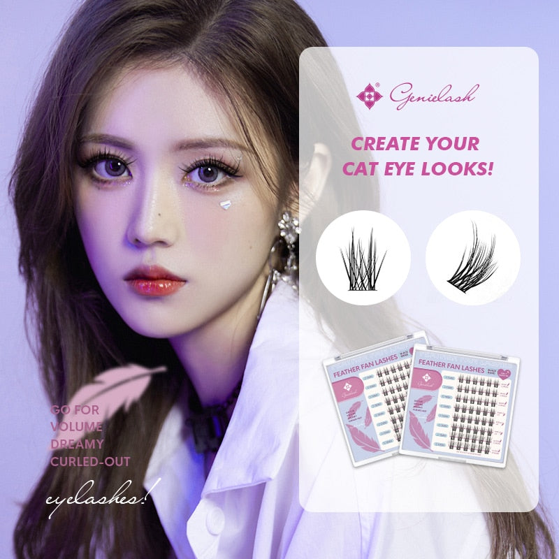 Genielash 2 in 1 Bond and Seal/Lock Dual-Ended Eyelash Glue for DIY Eyelash Extensios Long Lasting Waterproof Spiral Brush