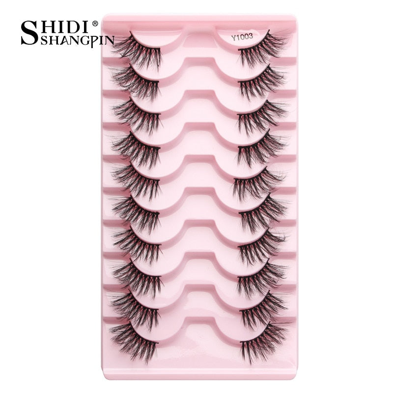 3/5/10 Pairs Half Eye Lashes 3D Cat Eye Mink Natural