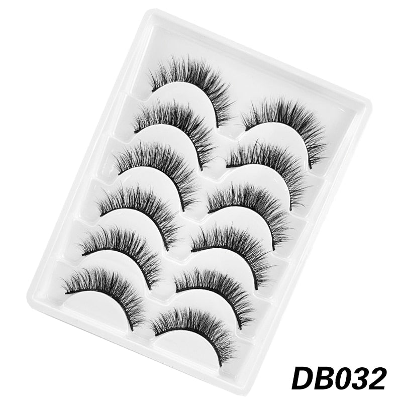 6 / 10 pairs Natural Short Eyelashes 3D Mink Lashes ExtensionsThick, Lightweight, Comfortable, Natural Look And Shape