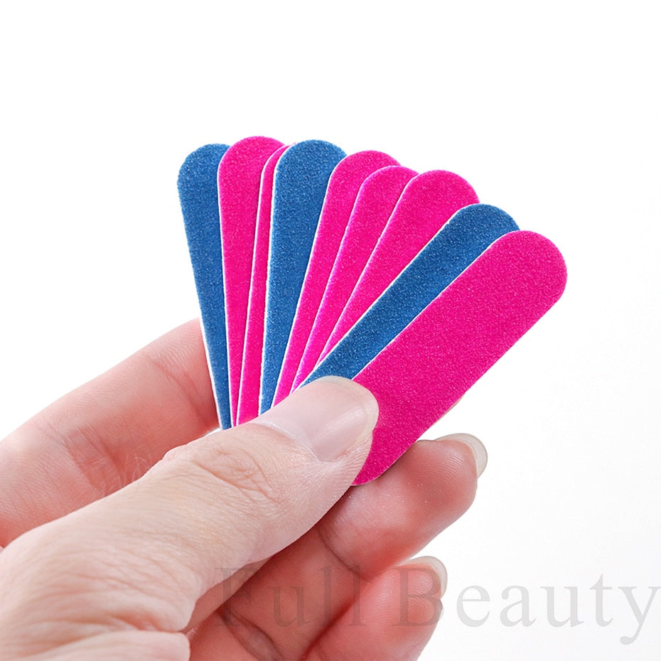 Mini Double Sided Nail File Set Sanding Buffer Block 180/240 Grit Gel Polish Manicure Tool Kit SA858