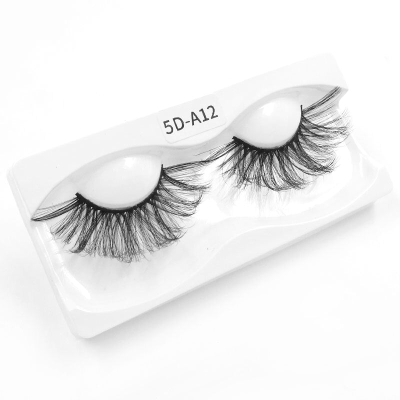 Transparent stem Mink Hair Eyelashes reusable Natural 3D Mink Messy Popular short False Eyelash Full Strip Eyelashes Extension