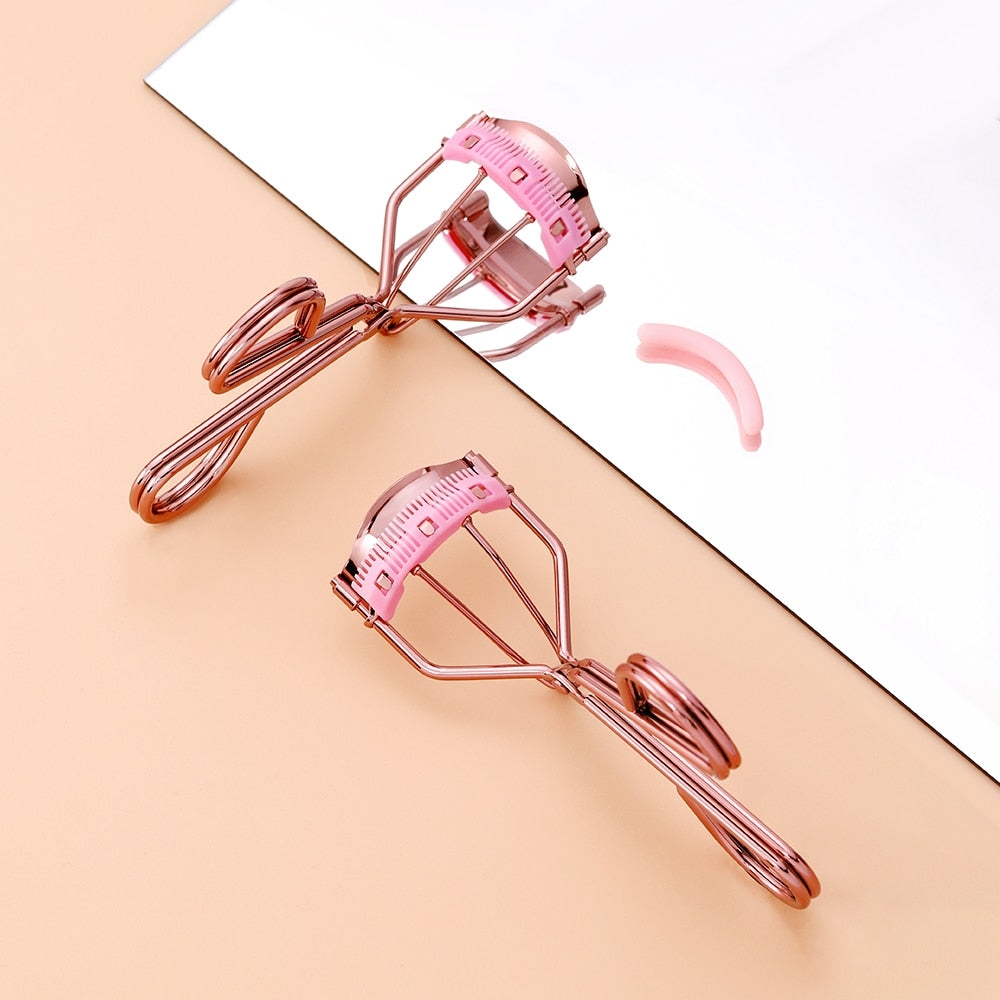 Eyelash Curler Comb Eyelashes Fits All Eye Shapes Lash Lift Curling Clip Eye Makeup Tools With 1 Silicone Refill Pads