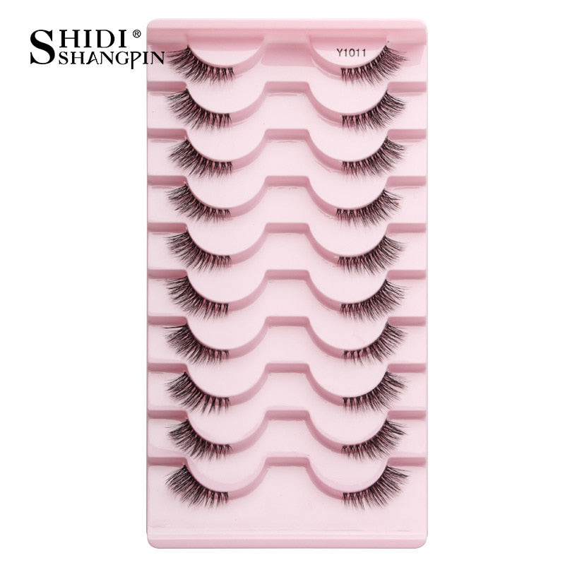 3/5/10 Pairs Half Eye Lashes 3D Cat Eye Mink Natural
