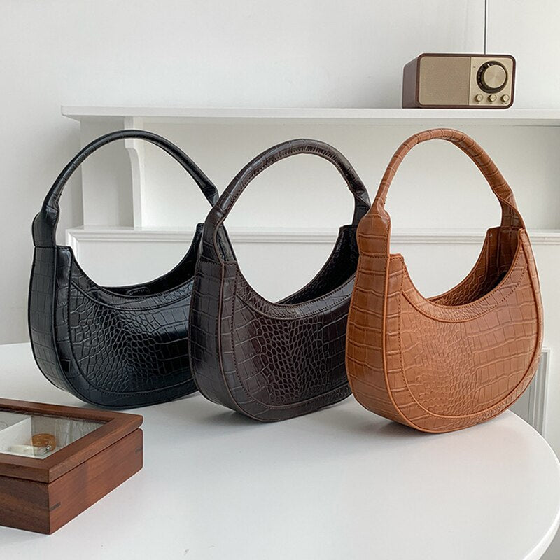 Brand Simple Design Bags For Women Nylon Zipper Casual Underarm Bag