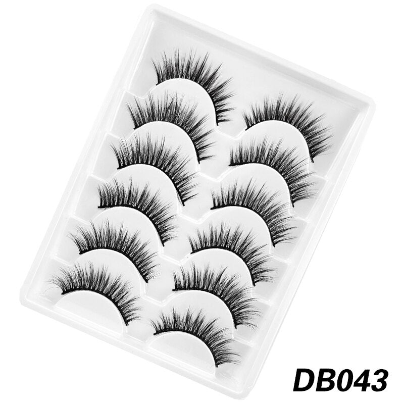 6 / 10 pairs Natural Short Eyelashes 3D Mink Lashes ExtensionsThick, Lightweight, Comfortable, Natural Look And Shape