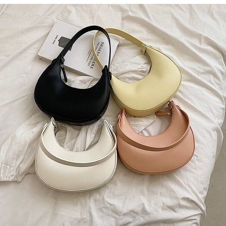 Women Bag PU Bucket Casual Solid Fashion Zipper Shoulder Bags Handbags Simple Women Bag All-match Euro-America Style