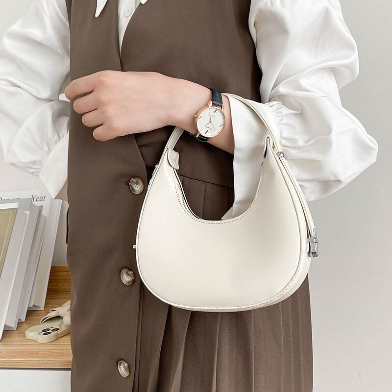Woman Hobo Bag Luxury Design 2022 New Fashion Handbag Leather Armpit Bag Small Shoulder Bags Female Chain Crossbody Bags Purses
