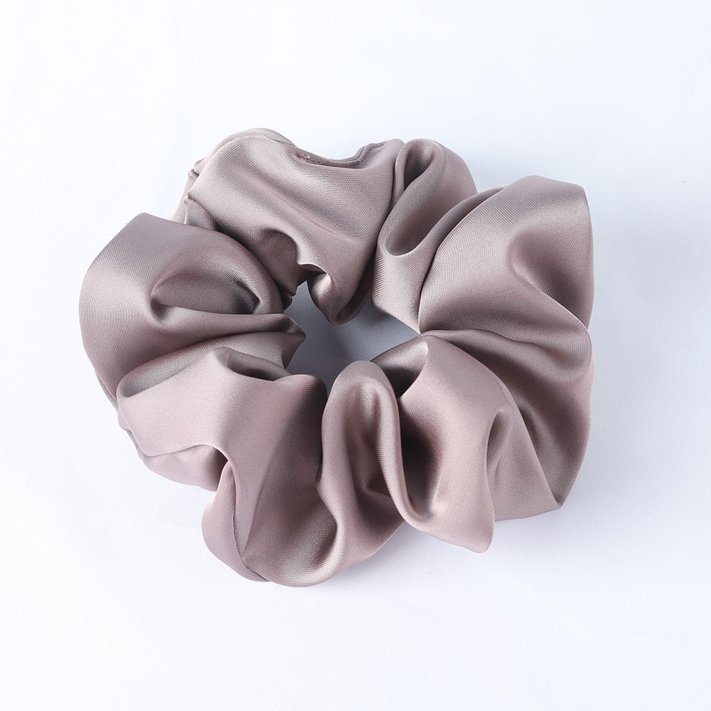 Oversize Satin Scrunchies Elastic Hair Ties Women Girls Big Silk Hair Bands Ponytail Holder Hair Rubber Bands Hair Accessories