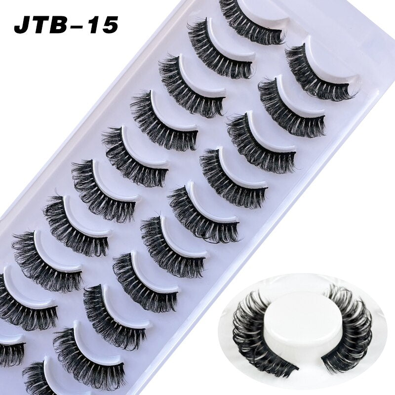 10 Pairs 3D Faux Mink Lashes Russian