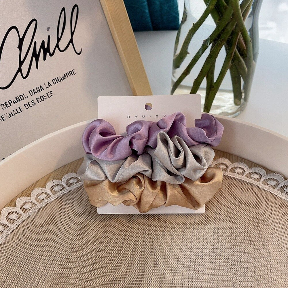 4pcs/set Silk Elastic Hair Band scrunchies