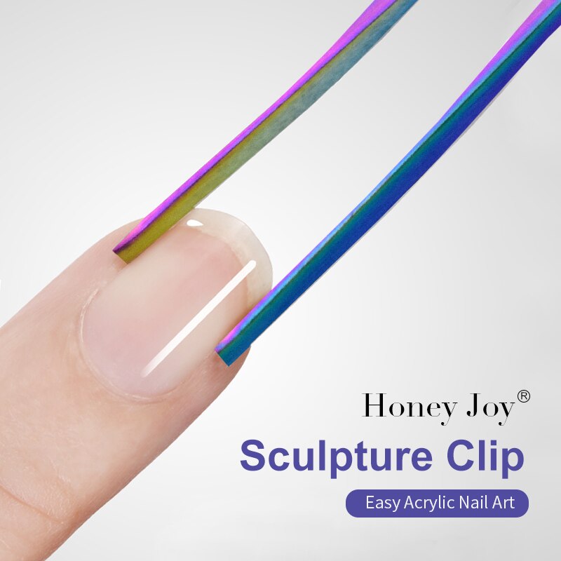 Golden Rainbow Acrylic Stainless Steel Nail Shaping Tweezers for UV Gel Tips