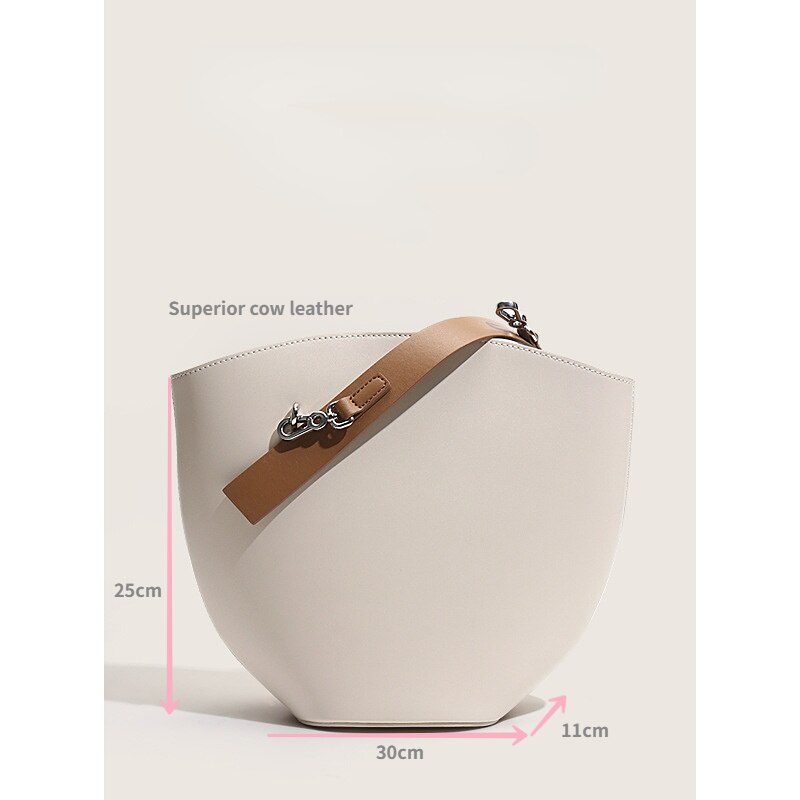 Versatile Small Design Bucket Type Leather Women's Tote Bag Large Capacity Fashion One Shoulder Messenger Bags