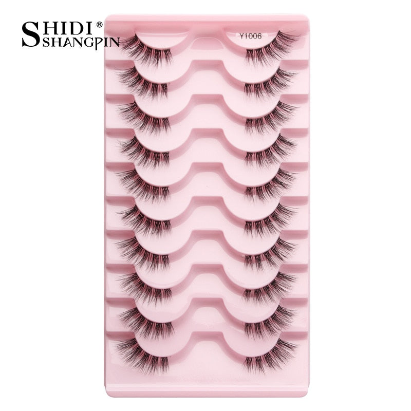 3/5/10 Pairs Half Eye Lashes 3D Cat Eye Mink Natural