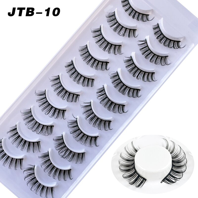 10 Pairs 3D Faux Mink Lashes Russian