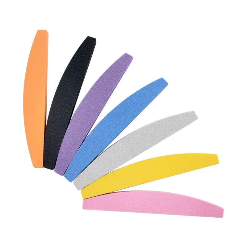 5pcs of Manicure Care Tools Nail File Buffer Sponge