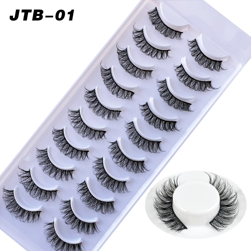 10 Pairs 3D Faux Mink Lashes Russian