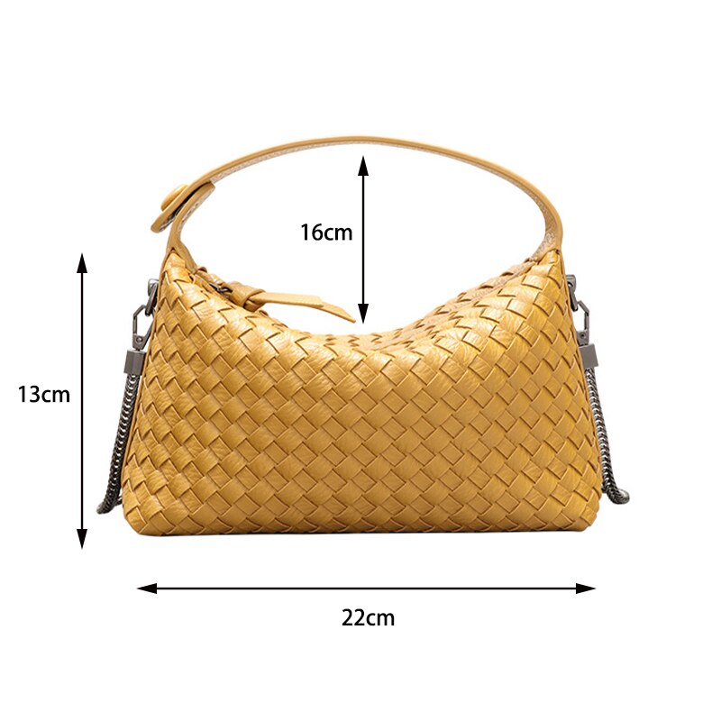 Women's Weave Totes Shoulder Bag Luxury Designer Fashion Crossbody Ladies High-Quality Purses Mobile Phone Bags 2023 NEW