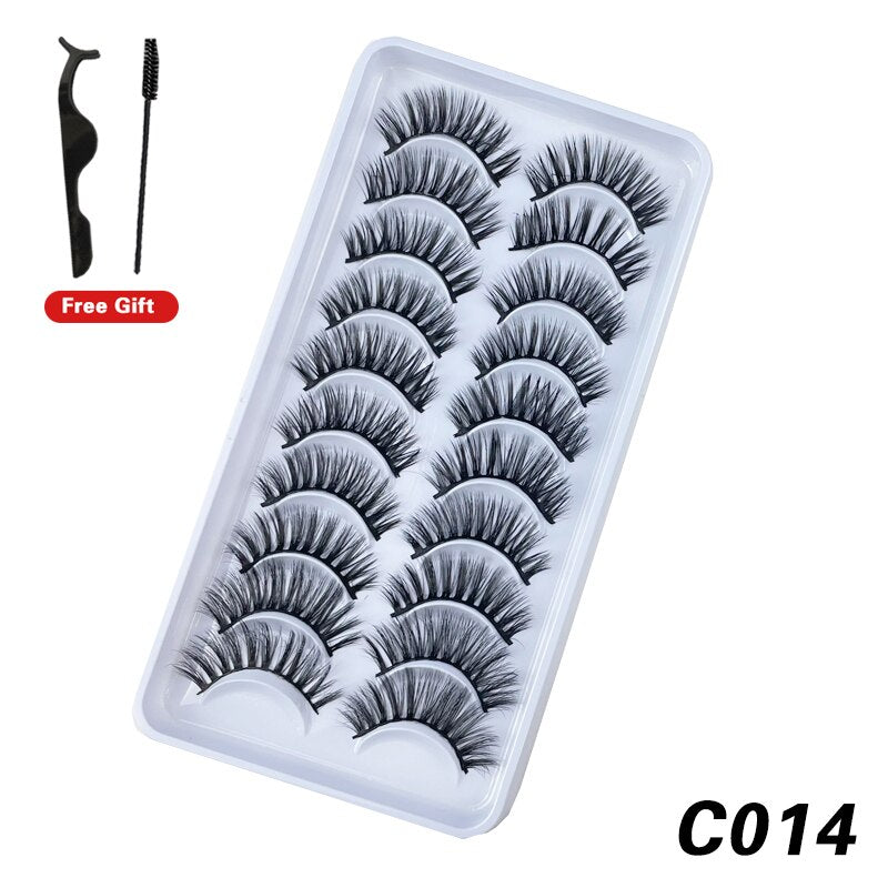 6 Pairs 3D Natural Mink Lashes for naturally enlarged lashes
