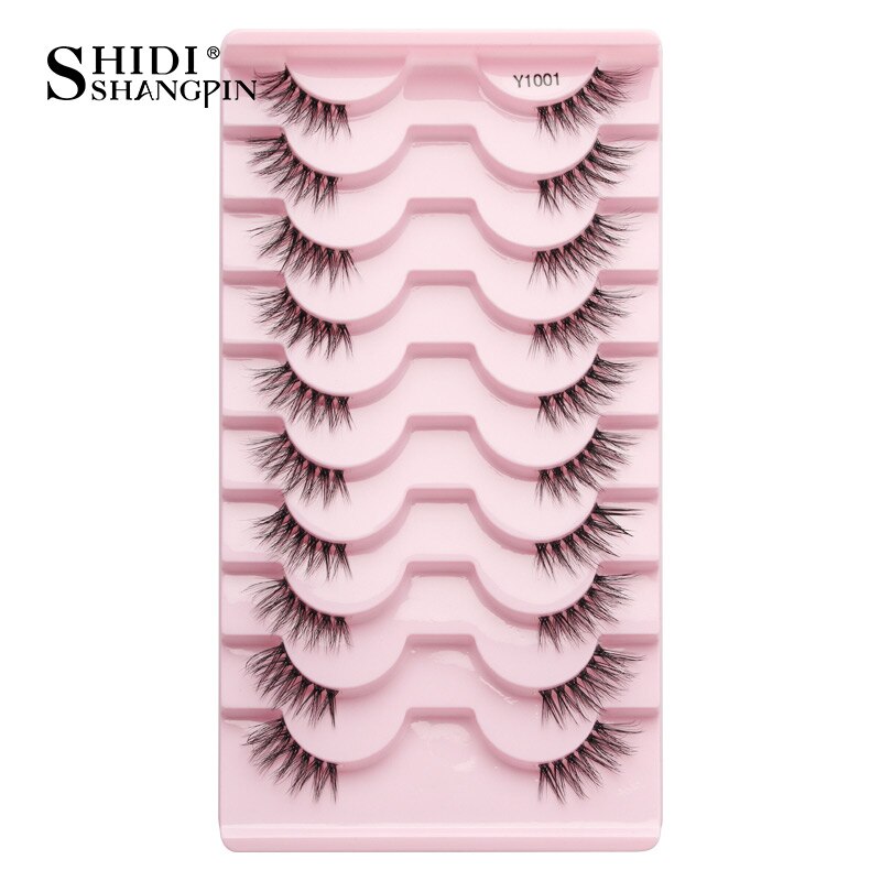3/5/10 Pairs Half Eye Lashes 3D Cat Eye Mink Natural