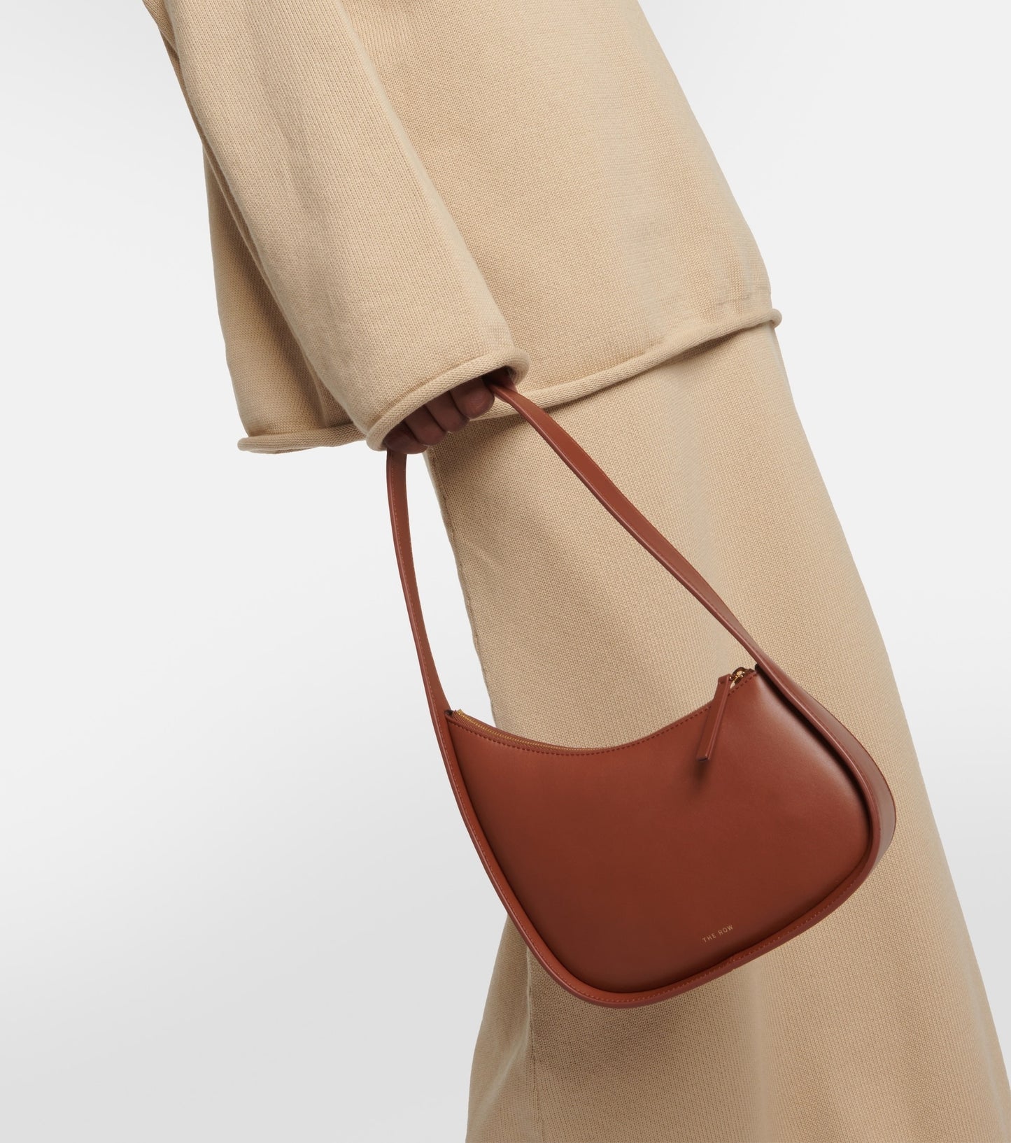 First Layer Cowhide New Leather The Moon-shaped Row Ladies Handbag Top Underarm Lcu Mini Bag