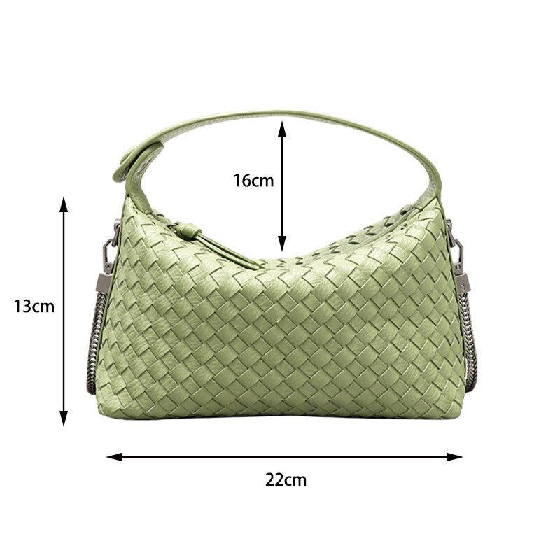 Women's Weave Totes Shoulder Bag Luxury Designer Fashion Crossbody Ladies High-Quality Purses Mobile Phone Bags 2023 NEW