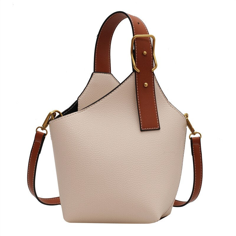 Retro Fashion Female Bags Casual Crossbody Bags Mini Handheld Bucket Bag Simple Temperament Single Shoulder Bag Female
