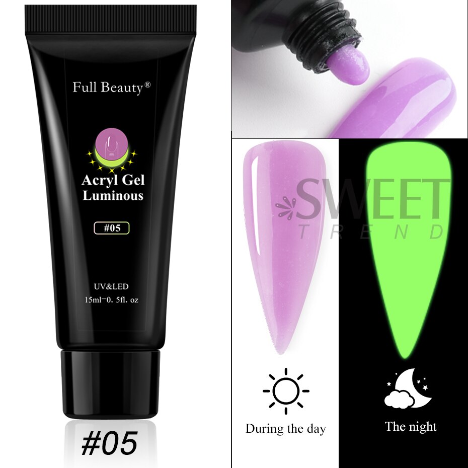15ml Luminous Glow Nails Acrylic Extension Gel