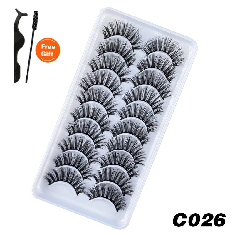 6 Pairs 3D Natural Mink Lashes for naturally enlarged lashes