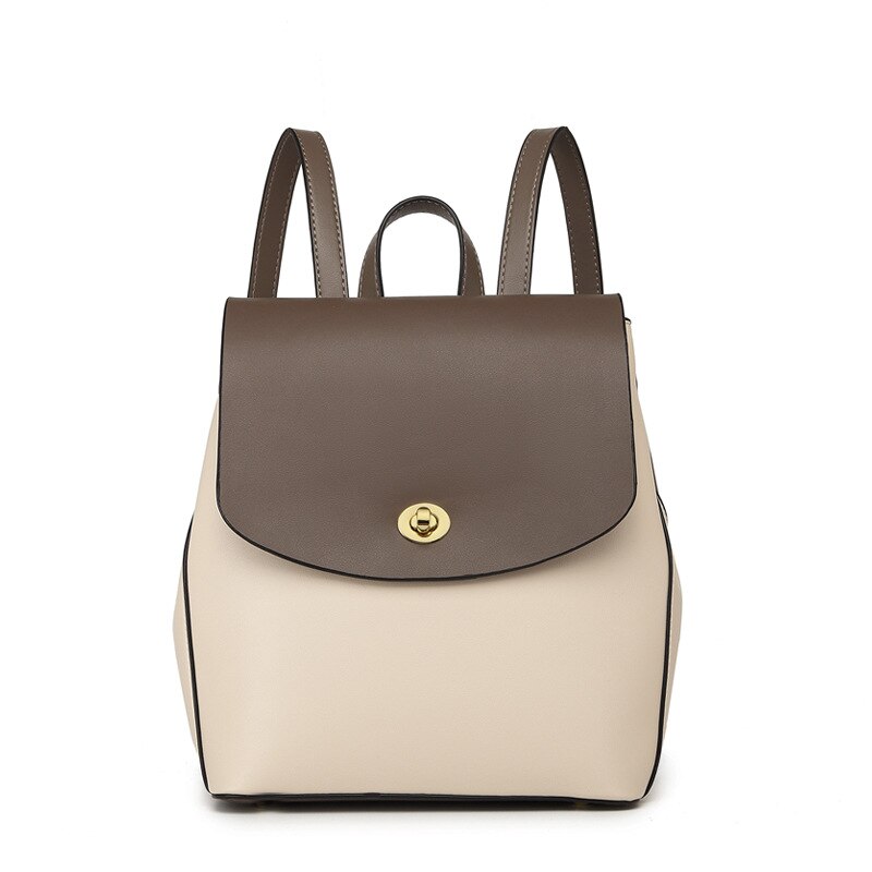 Bag Large Capacity Women's Schoolbag Genuine Leather