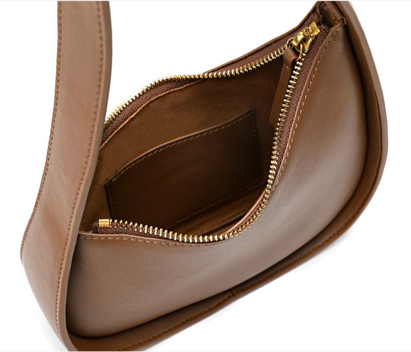 women bag Genuine Leather Bucket Solid Casual Zipper shoulder bag handbag simple style high-capacity vintage bag