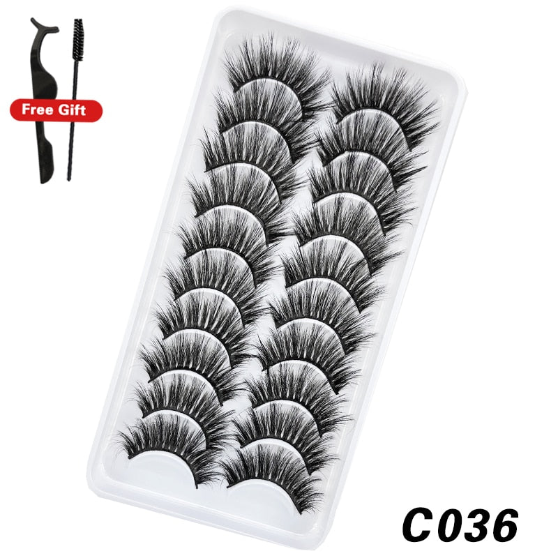 6 Pairs 3D Natural Mink Lashes for naturally enlarged lashes