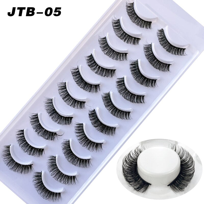 10 Pairs 3D Faux Mink Lashes Russian