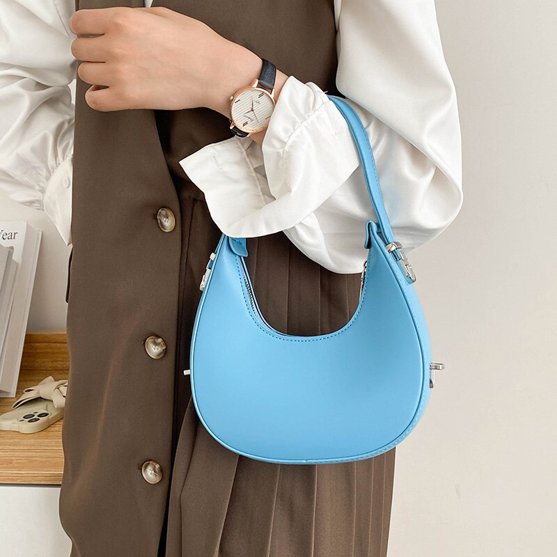 Woman Hobo Bag Luxury Design 2022 New Fashion Handbag Leather Armpit Bag Small Shoulder Bags Female Chain Crossbody Bags Purses
