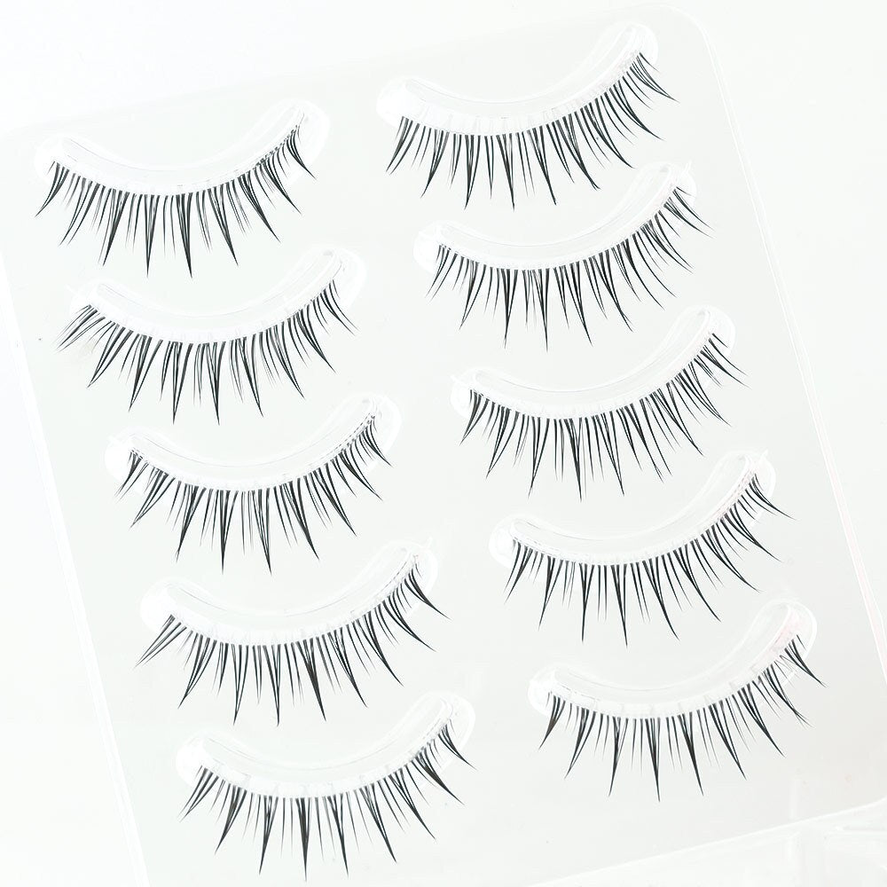 New Transparent Manga Eyelashes A-Type Fishtail False Eyelashes Extension Japanese Nude Makeup Lashes Wispy