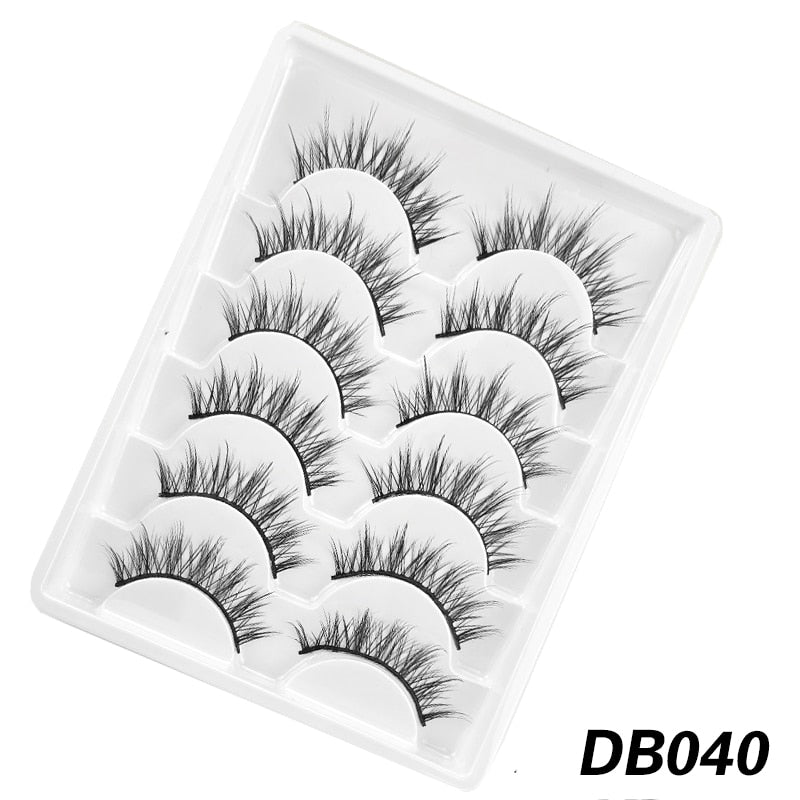 6 / 10 pairs Natural Short Eyelashes 3D Mink Lashes ExtensionsThick, Lightweight, Comfortable, Natural Look And Shape